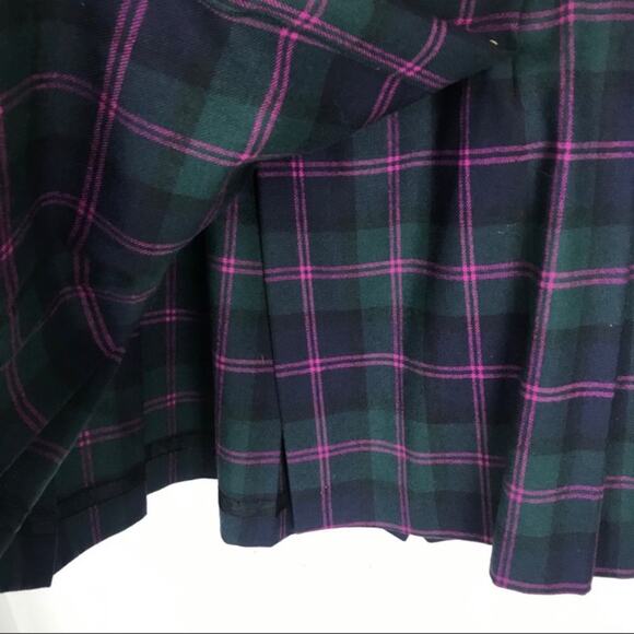 Lord & Taylor Vintage Tartan Plaid Wool Holiday Skirt Size 14P - Picture 7 of 9